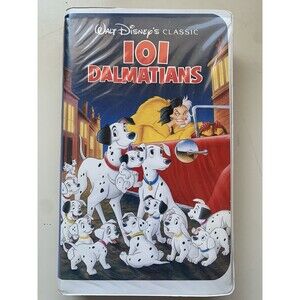 Disney - 101 Dalmatians - Black Diamond VHS - 1961 Cartoon Version - EUC